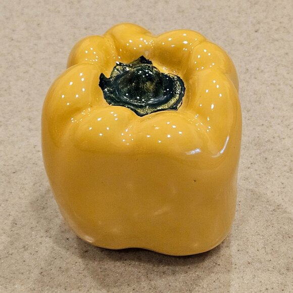 VINTAGE HANDPAINTED CERAMIC PEPPER MAJOLICA DECOR DISPLAY VEGETABLE VIETRI ITALY - Picture 4 of 8